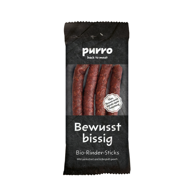 PURRO PUR BIO-Rinder-Sticks e80g GS - Produktbild