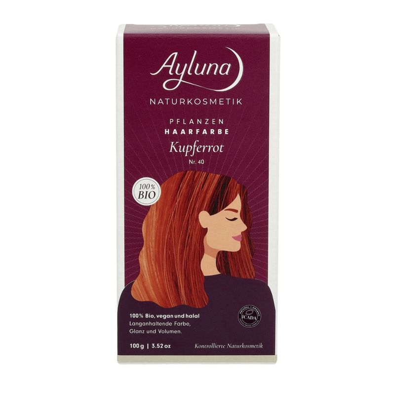 Ayluna Pflanzenhaarfarbe Nr. 40 Kupferrot - Produktbild