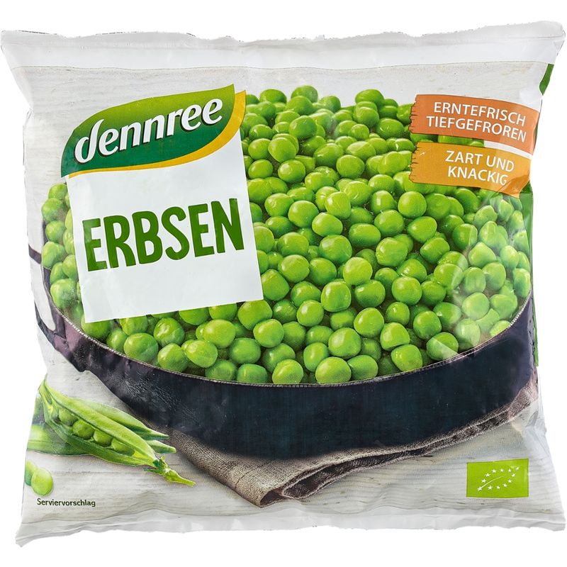 dennree Erbsen, erntefrisch tiefgefroren - Produktbild