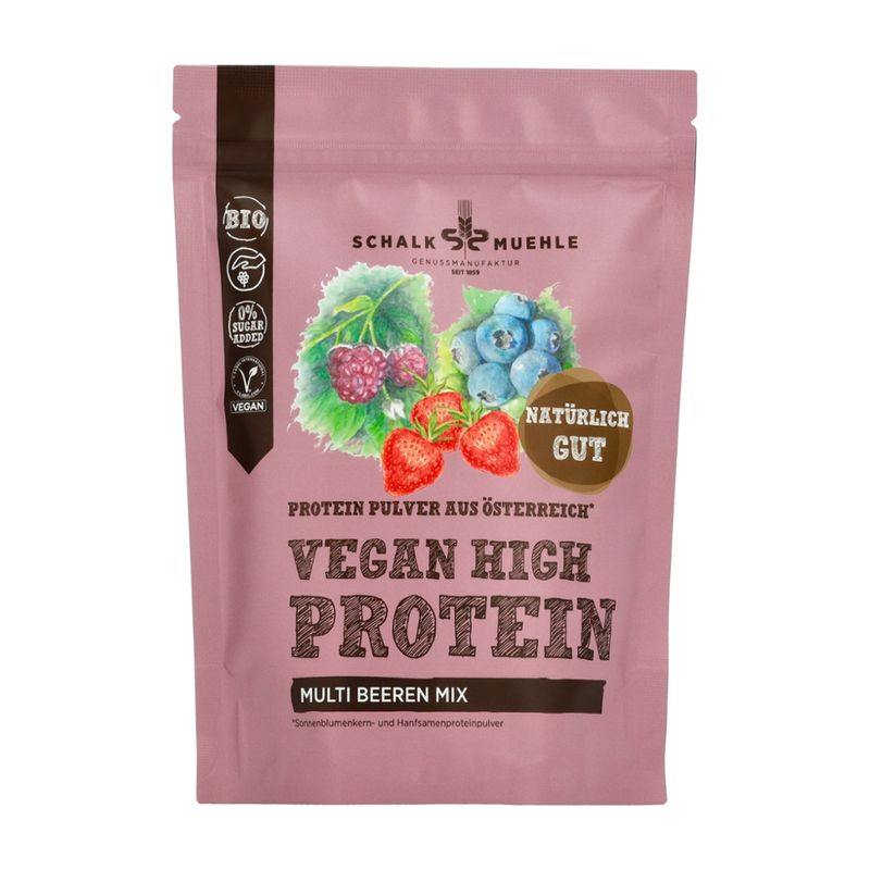 Schalk Mühle 200 g Bio Protein Pulver Mix mit Beeren Pulver - Produktbild