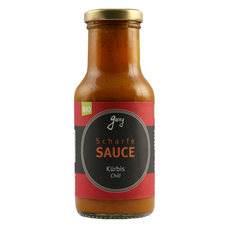 Georg Scharfe SAUCE Kürbis Chili Bio - vegan - ohne Tomaten mit Hokkaido Kürbis - Produktbild