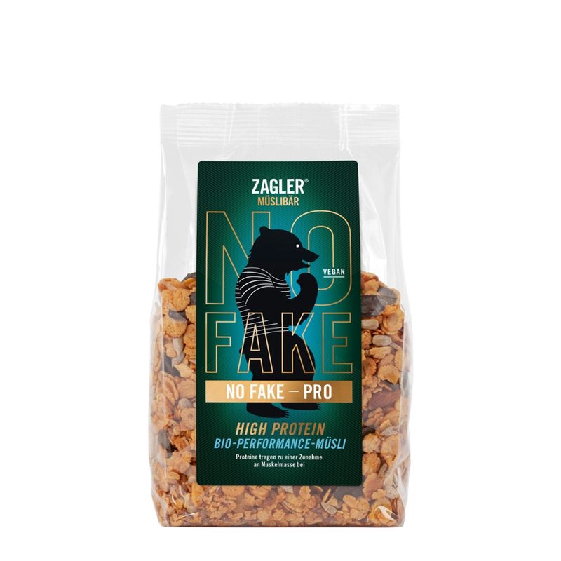 ZAGLER MÜSLIBÄR ZAGLER NO FAKE PRO High-Protein Bio-Müsli 300g, knusprig gebacken - Produktbild