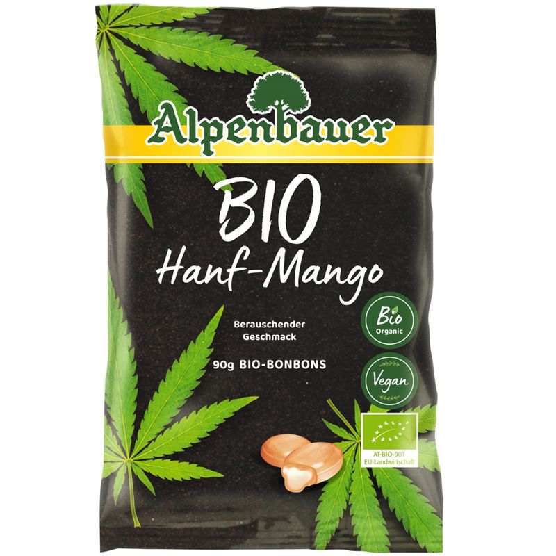Alpenbauer  Bio Bonbons mit Hanf-Mango Geschmack - Produktbild