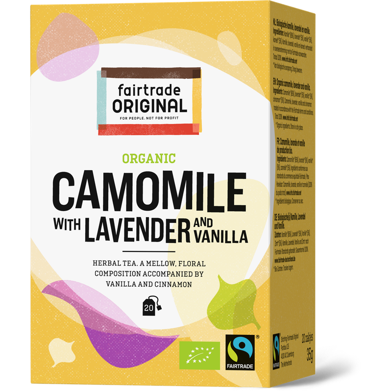 Fairtrade Original Biologischer Camomile with Lavender and Vanilla Tea. Fairtrade. 20 Teebeutel. - Produktbild