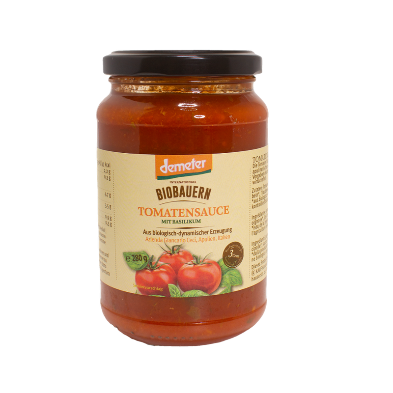 Internationale Biobauern Internationale Biobauern Tomantensoße mit Basilikum - Produktbild