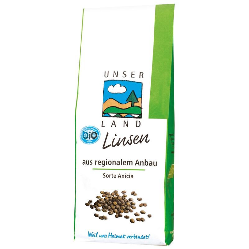 UNSER LAND UNSER LAND Bio Linsen, BayBio, 500g Tüte - Produktbild