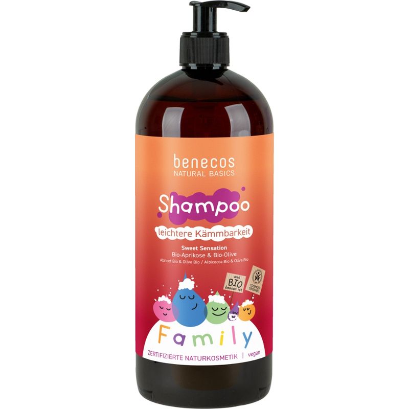 benecos benecos Natural Shampoo FAMILY SIZE Sweet Sensation Aprikose & Olive - Produktbild