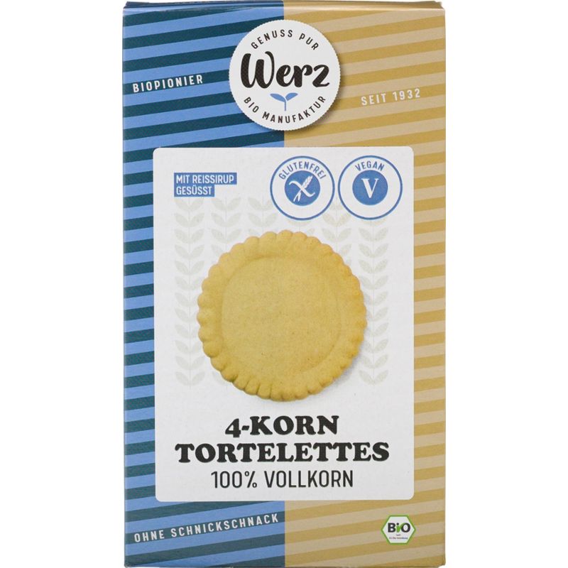 Naturkornmühle Werz 4-Korn Tortelettes, Vollkorngebäck, glutenfrei - Produktbild