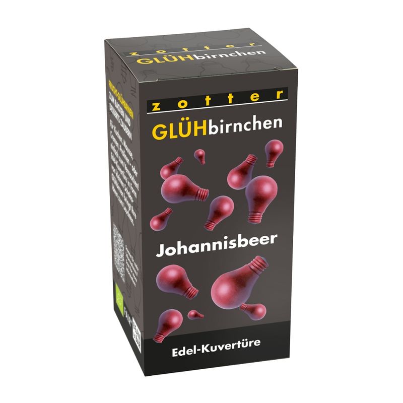 Zotter Schokolade Glühbirnchen - Johannisbeer - Produktbild