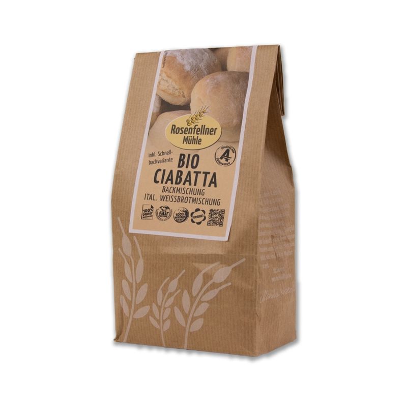 Rosenfellner Mühle & Naturkost Bio Ciabatta Weißbrot Backmischung 500g - Produktbild