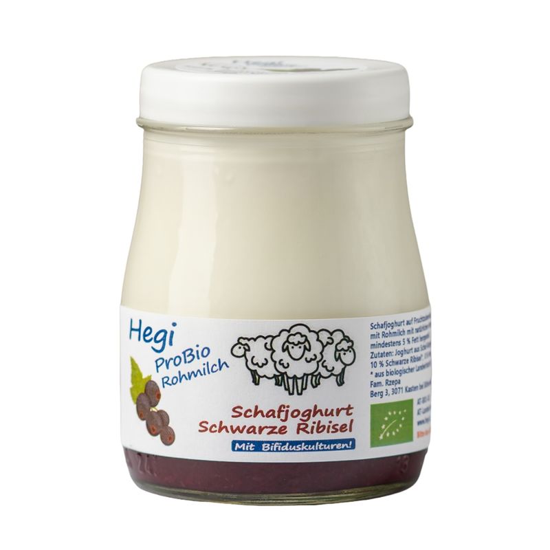 Hegi Schafrohmilchjoghurt probiotisch Schwarze Ribisel - Produktbild