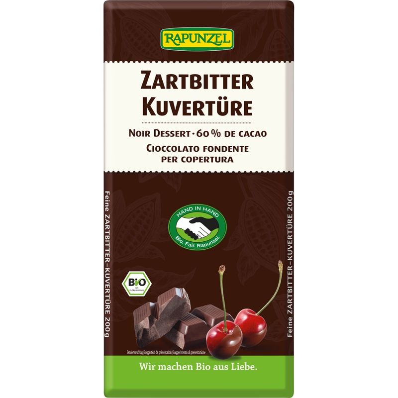Rapunzel Zartbitter Kuvertüre HIH - Produktbild