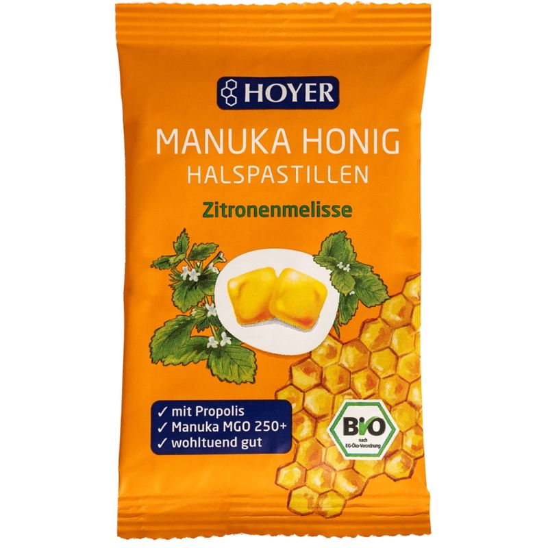 HOYER Manukahonig Halspastillen Zitronenmelisse - Produktbild