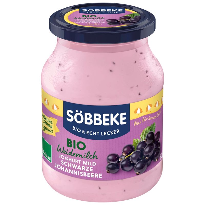 Söbbeke Bio Weidemilchjoghurt Schwarze Johannisbeere 3,8 % Fett im Milchanteil - Produktbild