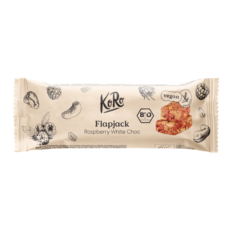 KoRo Handels GmbH KoRo Bio Flapjack Raspberry White Choc 60 g - Produktbild