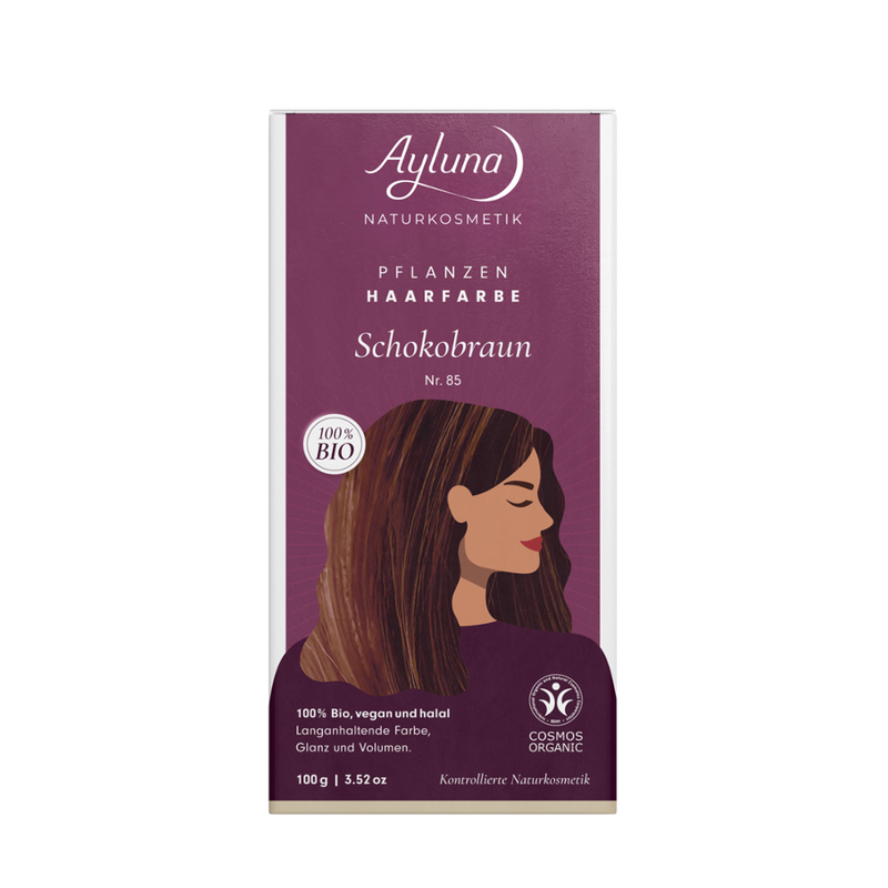 Ayluna Pflanzenhaarfarbe Nr. 85 Schokobraun - Produktbild