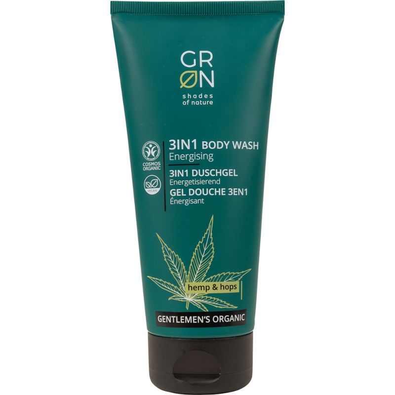 GRN GRN [GRÜN] 3in1 Body Wash Energetisierend Bio-Hanf & Bio-Hopfen - Gentlemen's Organic - Produktbild