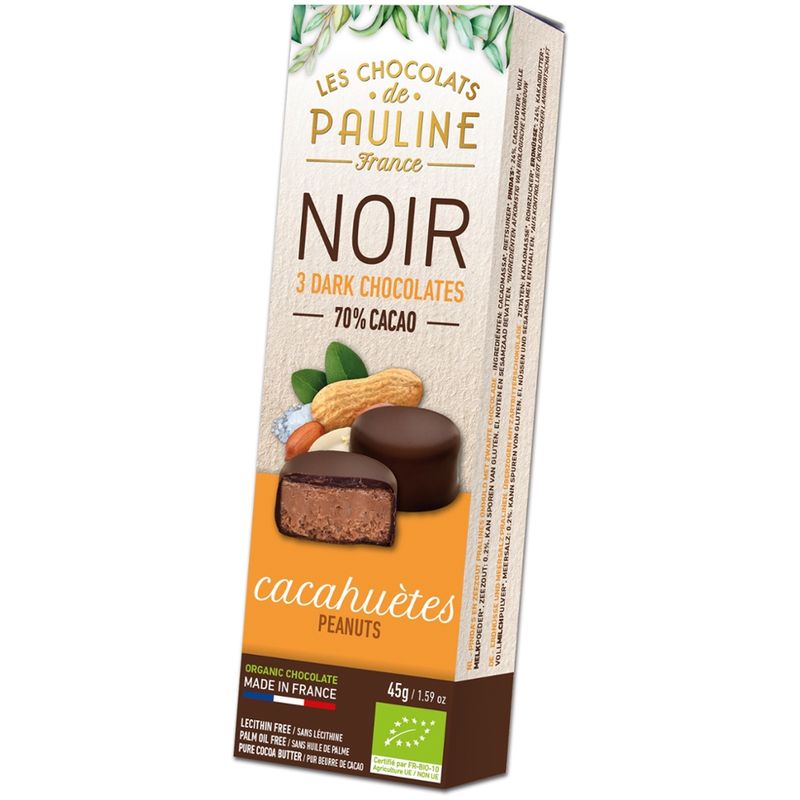 LES CHOCOLATS DE PAULINE Peanut and sea salt bites coated with dark chocolate - Produktbild
