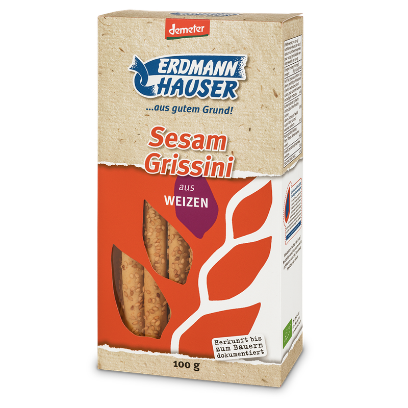 ErdmannHAUSER Getreideprodukte ErdmannHAUSER demeter Sesam Grissini - Produktbild