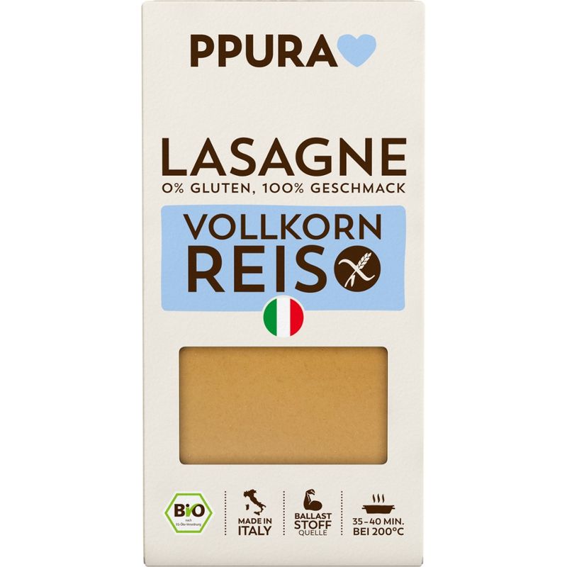 PPURA BIO Lasagne aus Vollkornreis (glutenfrei) - Produktbild