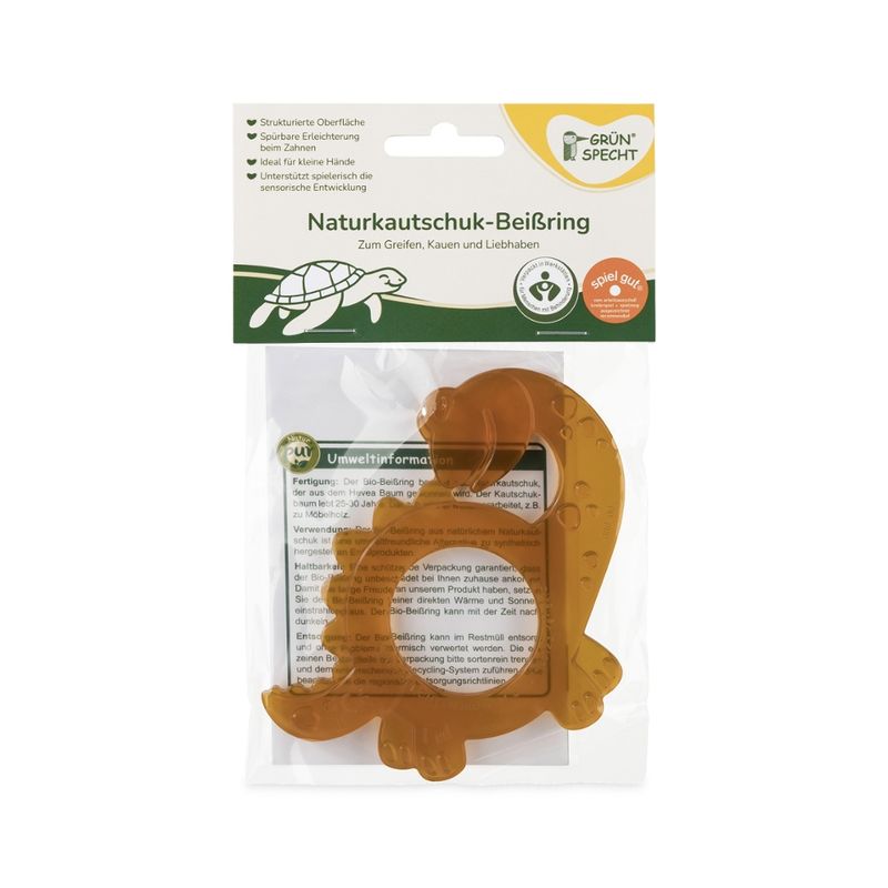GRÜNSPECHT Naturprodukte Naturkautschuk Beißring, Dinosaurier - Produktbild