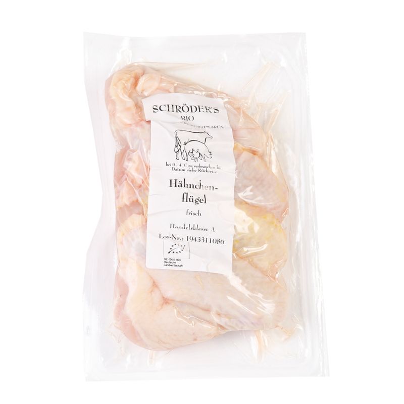 Schröder's Bio Fleisch- und Wurstwaren Hähnchenflügel 4 Stück ca. 300 g - Produktbild