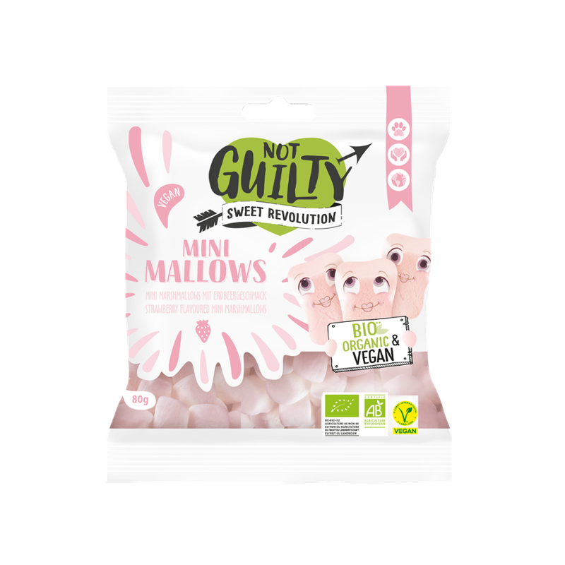 Not Guilty NOT GUILTY MINI MALLOWS 80G BIO ZERTIFIZIERT DE-ÖKO-007 FR NL DE - Produktbild