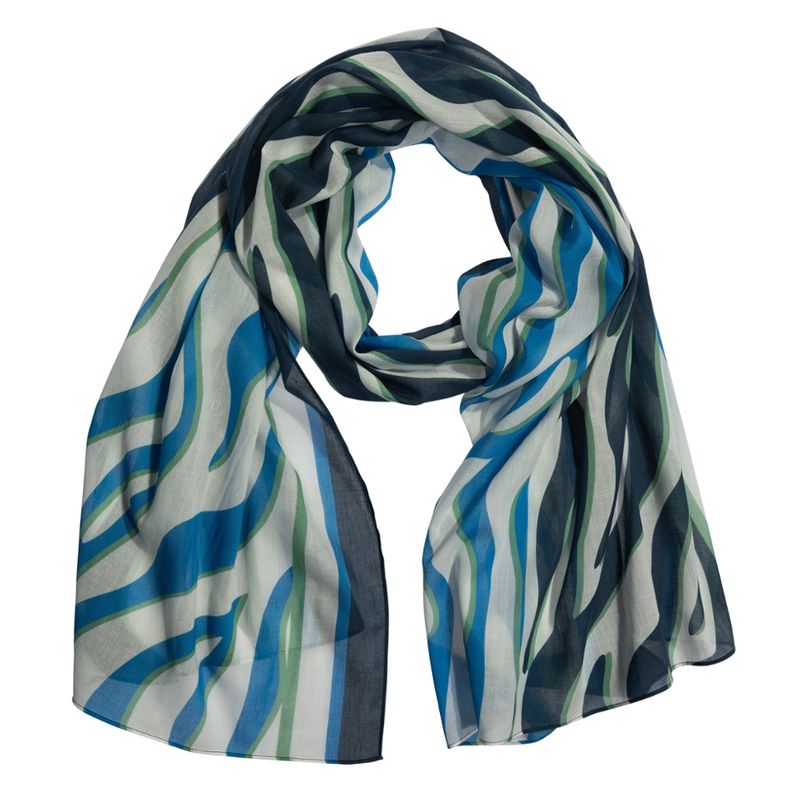 LIVING CRAFTS Tuch zebra/blue 70x195 cm - Produktbild