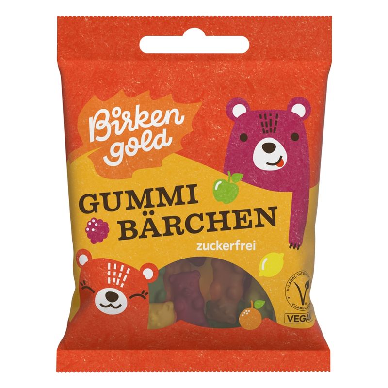 Birkengold Birkengold Gummibärchen ohne Gelatine - zuckerfrei - Produktbild