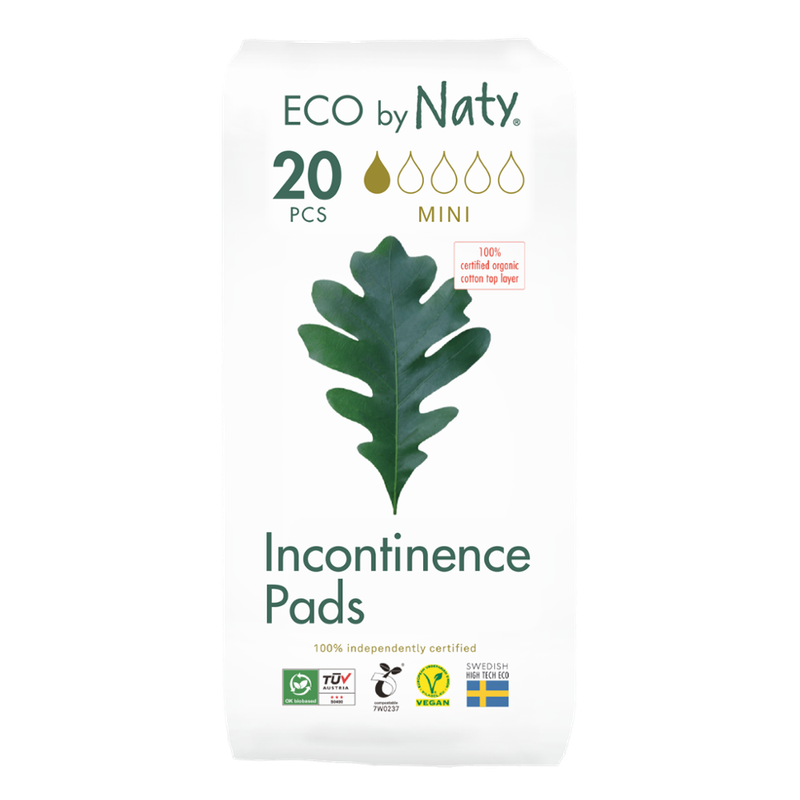 Naty Eco by Naty Inkontinenz, Mini. 20 Stück. Kompostierbar, Vegan - Produktbild
