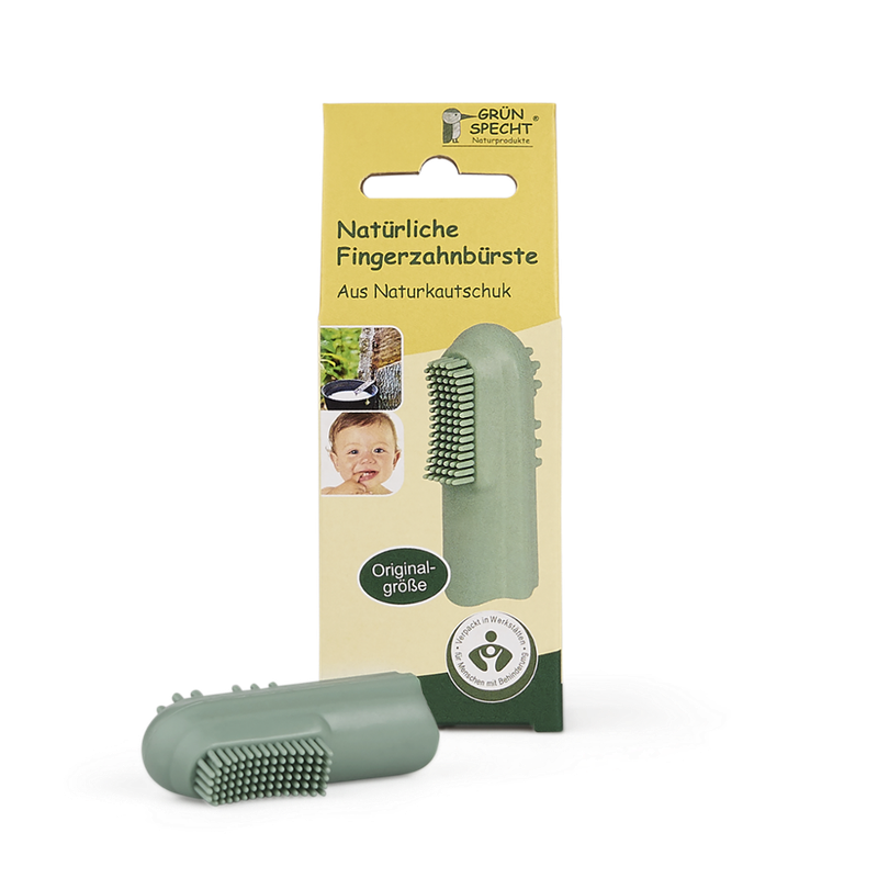 GRÜNSPECHT Naturprodukte GRÜNSPECHT Natürliche Fingerzahnbürste aus Naturkautschuk Inhalt 1 St. - Produktbild