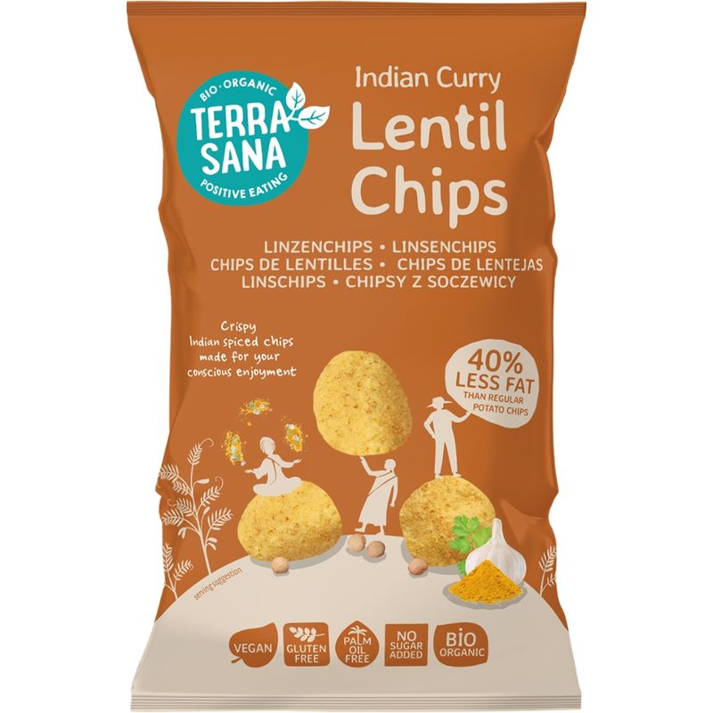 TerraSana Linsenchips Indian Curry - Produktbild