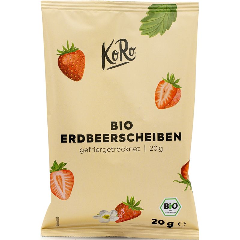 KoRo Handels GmbH KoRo Gefriergetrocknete Bio Erdbeerscheiben 20 g - Produktbild
