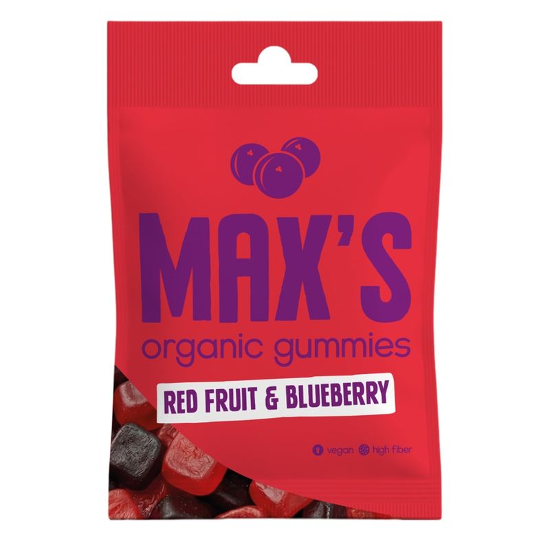 Max's Organic Sweets Max's Organic Blueberry & Red Fruit gummies 8x75g - Produktbild