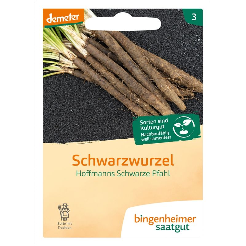 Bingenheimer Saatgut Hoffmanns Schwarze Pfahl - Schwarzwurzel (Saatgut) - Produktbild