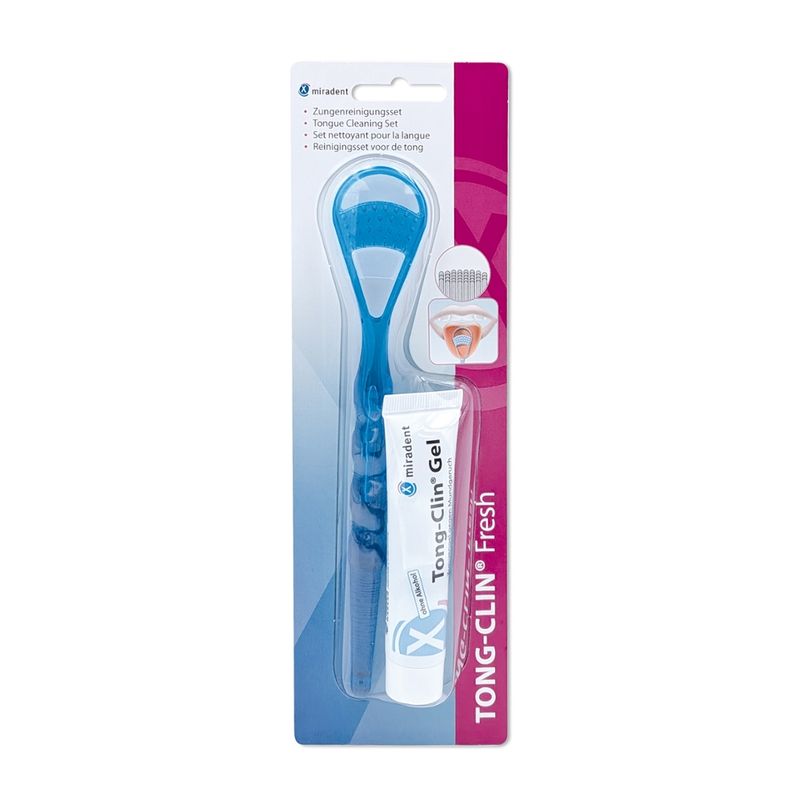 miradent miradent Tong-Clin fresh Zungenreiniger + 15 ml Gel - Produktbild