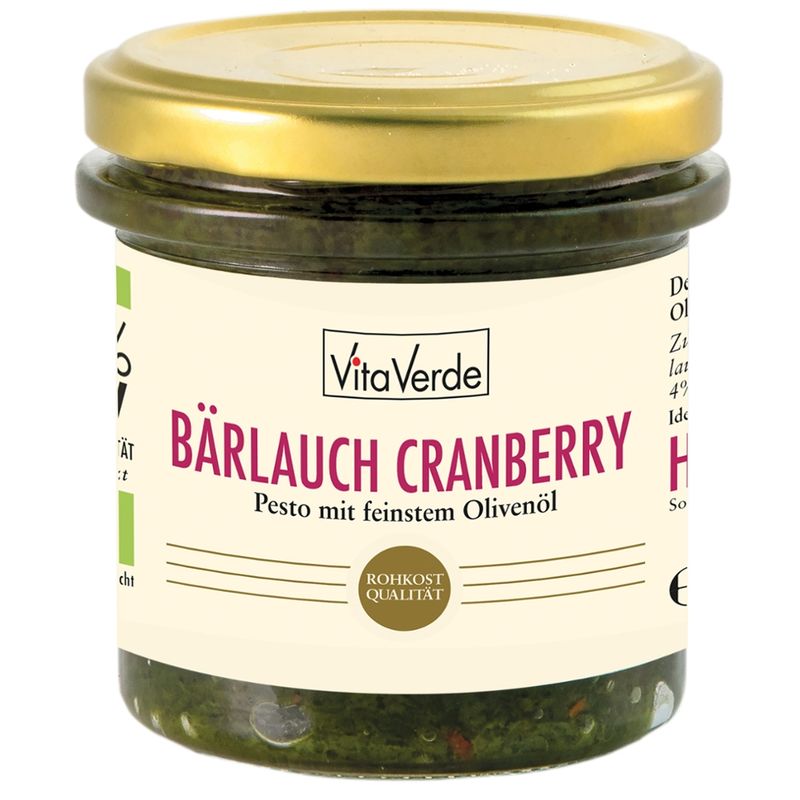 Vita Verde Heldenkraut, Bärlauch-Cranberry-Pesto, 140 g - Produktbild