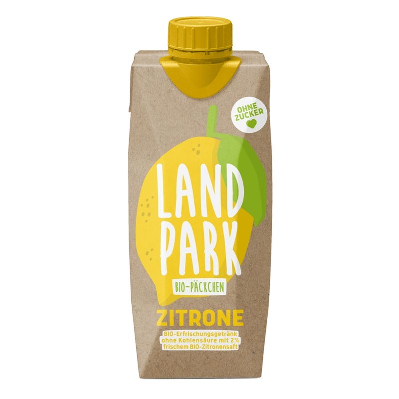 Landpark Bio-Quelle Landpark Bio-Quelle Zitrone 0,5 l TetraPak - Produktbild