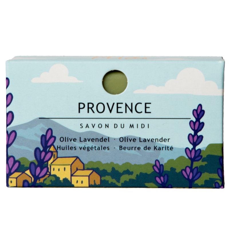 Savon du Midi Special Edition Karitéseife PROVENCE / Olive-Lavendel 100g ZeroPlastic im Designkarton - Produktbild