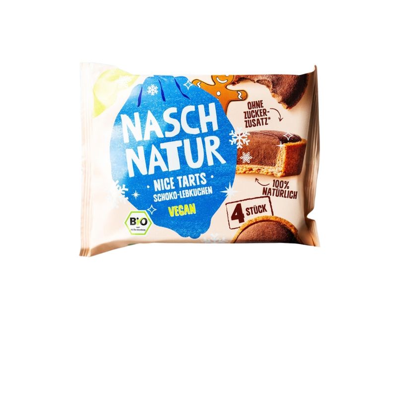 NaschNatur Bio NiceTart Schoko-Lebkuchen - tiefgefrorenes Eis-Törtchen auf pflanzlicher Basis, nur mit Datteln gesüßt - Produktbild