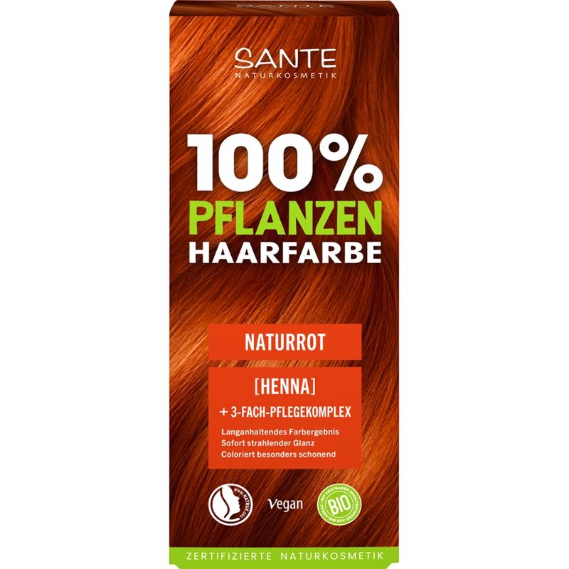 Sante SANTE 100% Pflanzenhaarfarbe mit 3-Fach Pflegekomplex NATURROT 06 - Produktbild