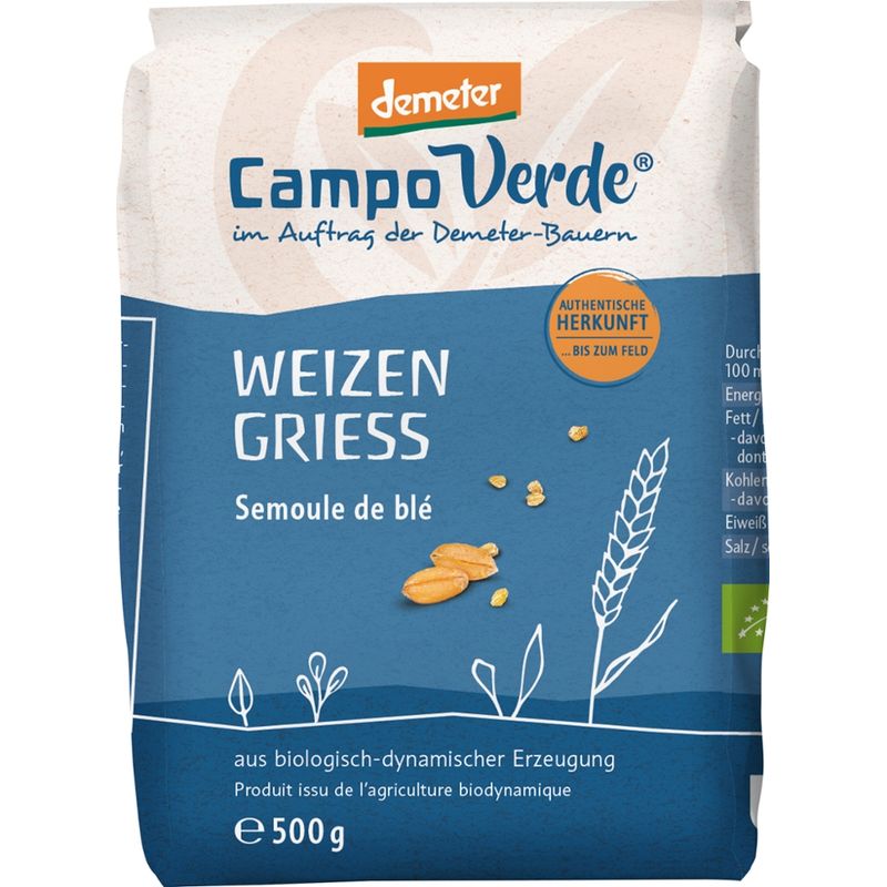 Campo Verde CV demeter Weizengrieß 500g - Produktbild
