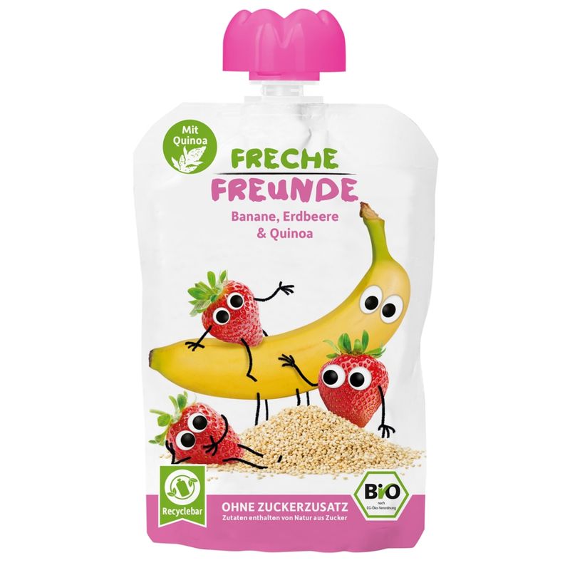 Freche Freunde Freche Freunde Bio Quetschie Banane, Erdbeere & Quinoa - Produktbild