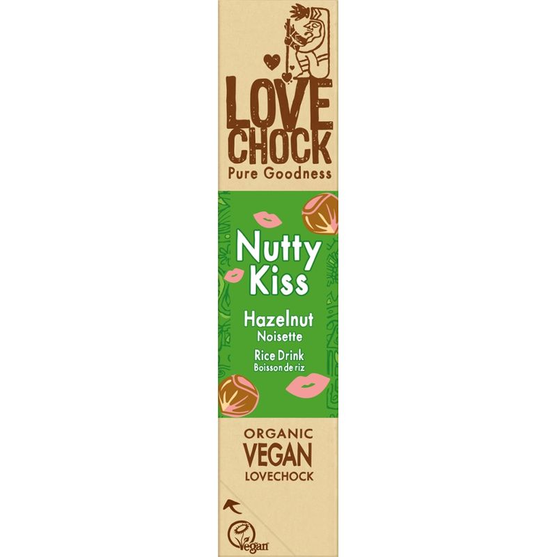 Lovechock Lovechock barre Nutty Kiss Boisson de riz & Noisette 64 % - Produktbild
