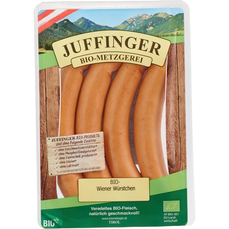 Juffinger Bio-Metzgerei BIO-Wiener Würstchen Frankfurter - Produktbild