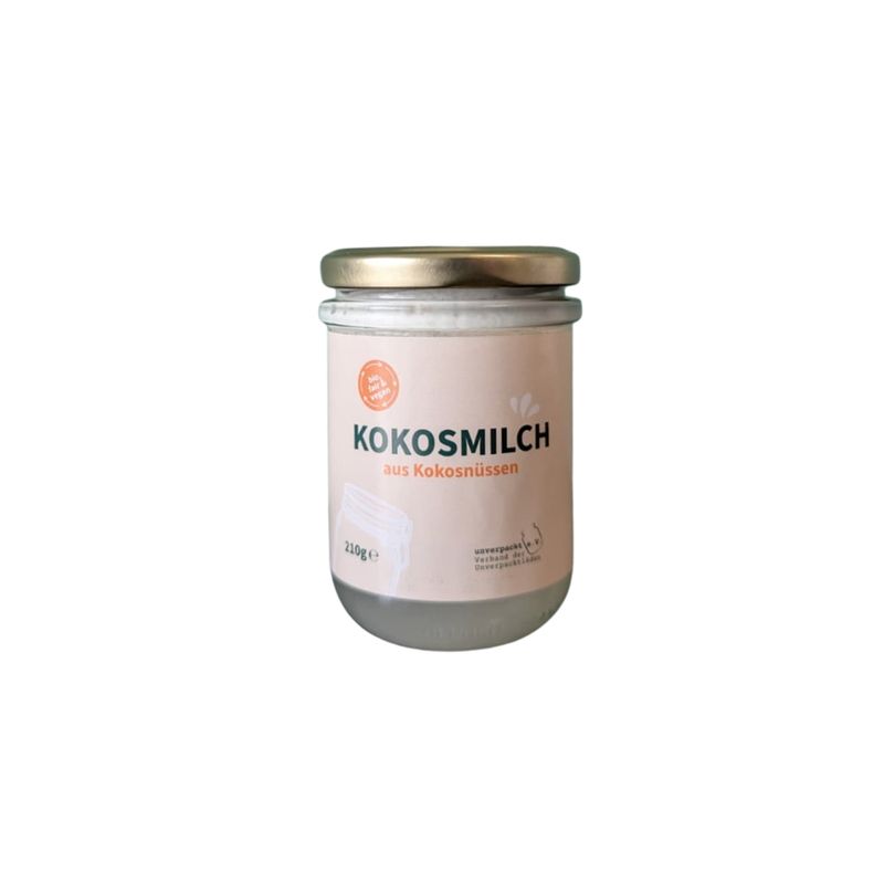 ALLERLIEBE ALLERLIEBE Bio Kokosmilch aus Kokosnüssen im Glas 210ml - Produktbild