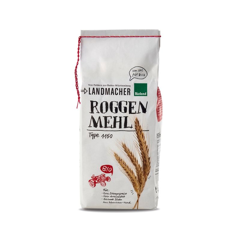 Landmacher Bio-Roggenmehl Type 1150 (1kg), Bioland - Produktbild