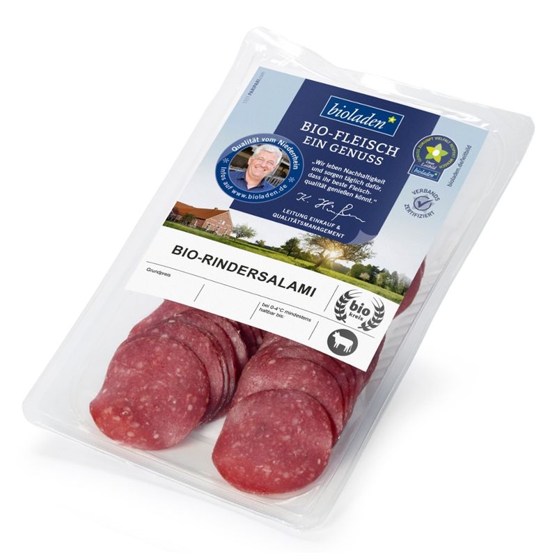 bioladen Rindersalami, geschnitten - Produktbild