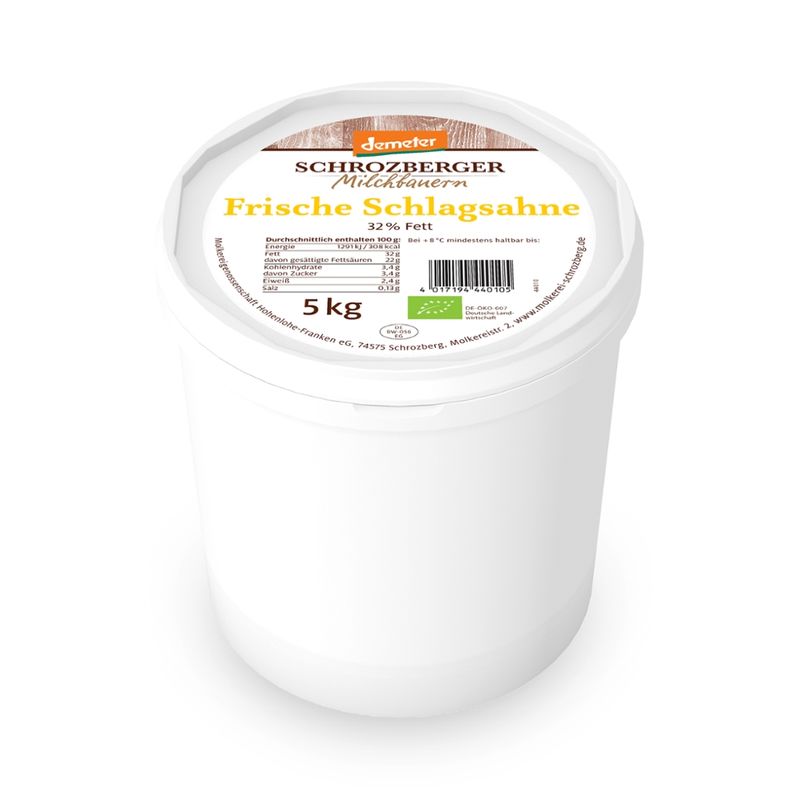 Schrozberger Milchbauern Schlagsahne 5l - Produktbild