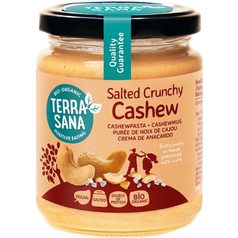 TerraSana Cashewmus Crunchy mit Steinsalz - Produktbild